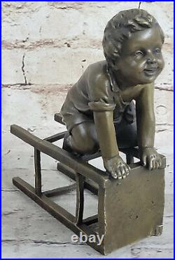 Hand Made Vienna Bronze Small Child Collectible Collector Bronze Statue Decor
