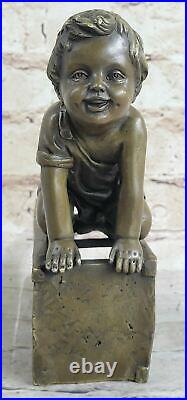 Hand Made Vienna Bronze Small Child Collectible Collector Bronze Statue Figure