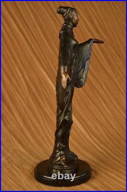Hand Made Vintage Theater Jazz Singer Actress Dancer Bronze Marble Statue