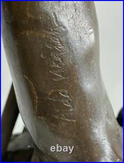 Hand Made Vitaleh Original Nude Erotic Ar Statue Figurine Bronze Sculpture EX