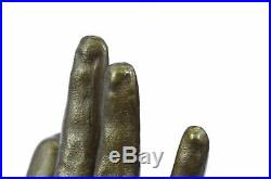 Hand Made bronze hand statue OK SIGN Gestures sculpture Lost Wax figurine