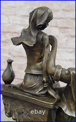 Hand Made by French Artist Moreau Couple Love Romance Bronze Sculpture Figurine Hand Made by French Artist Moreau Couple Love Romance Bronze Sculpture Figurine