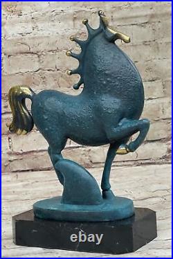 Hand Made by Lost Wax Method Abstract Horse Stallion Bronze Sculpture Statue