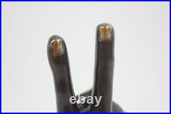 Hand Sign Victory Victory Bronze Figure Bronze Sculpture (RE251) Hand Sign Victory Victory Bronze Figure Bronze Sculpture (RE251)