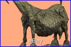 Handcrafted Bronze Sculpture Goat Mascot Signed Picasso European Made Statue