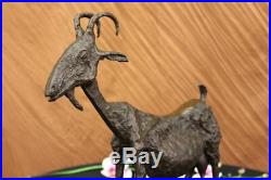 Handcrafted Bronze Sculpture Goat Mascot Signed Picasso European Made Statue Art