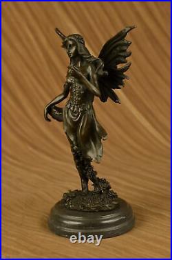 Handcrafted Bronze Sculpture Hand Made Statue Fairy / Mythical Nude Fairy Decor