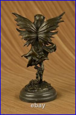 Handcrafted Bronze Sculpture Hand Made Statue Fairy / Mythical Nude Fairy Decor