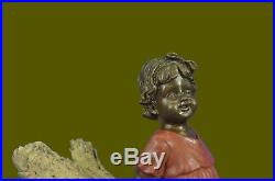 Handcrafted Detailed Art Nouveau Made in Europe by Lost Wax Method Bronze Statue