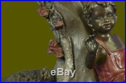Handcrafted Detailed Art Nouveau Made in Europe by Lost Wax Method Bronze Statue