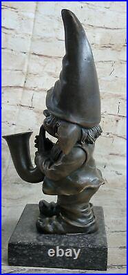 Handcrafted Detailed Signed Gnomes Made by Lost wax Method Bronze Statue GIFT