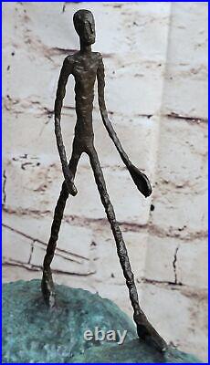 Handcrafted Made by Lost Wax Giacometti Bronze Sculpture Walking Man Figurine
