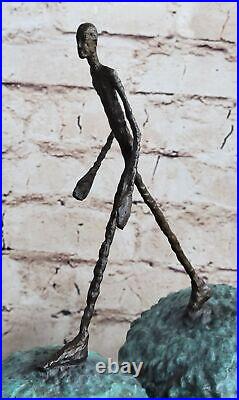 Handcrafted Made by Lost Wax Giacometti Bronze Sculpture Walking Man Figurine