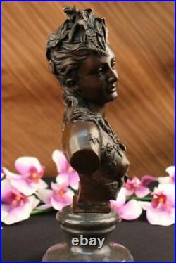Handcrafted Victorian Female Bust Bronze Sculpture Hot Cast Hand Made Statue Art