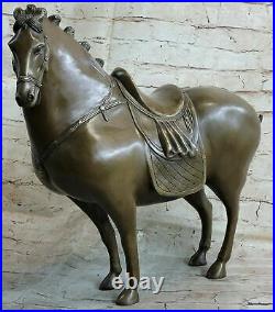 Handmade Bronze Sculpture Tang Horse Hand Made by Lost Wax Method Statue Art