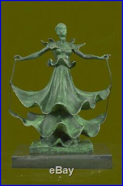 Handmade Museum Sculpture Hand Made by Salvador Dali Green Statue Deco Art