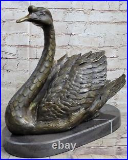 Happy Bronze Animal Family Statue Hot Cast Metal Swan Sculptures Hand Made Sale