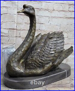 Happy Bronze Animal Family Statue Hot Cast Metal Swan Sculptures Hand Made Sale