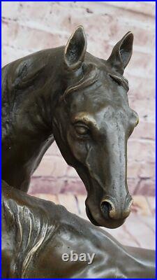 Heavy and Large Bronze Statue Two Loving Horses by P. J. Mene Hand Made Art NR Heavy and Large Bronze Statue Two Loving Horses by P. J. Mene Hand Made Art NR
