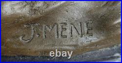 Heavy and Large Bronze Statue Two Loving Horses by P. J. Mene Hand Made Art NR Heavy and Large Bronze Statue Two Loving Horses by P. J. Mene Hand Made Art NR