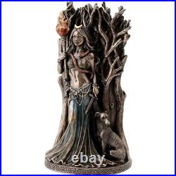 Hecate Hekate Greek Goddess of Magic with Torch and Dog Cold Cast Bronze Test