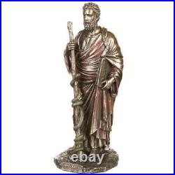 Hippocrates Statue Figure Polystone Bronze Home Decor Made in Italy 10.2
