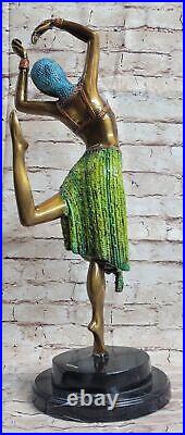 Hnd Made Multi Color Graceful Dancer Bronze Sculpture Hot Cast Figure Gift NR