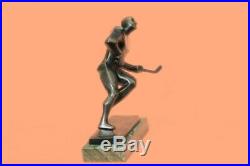 Hockey Sculpture Trophy Statue Hand Made Bronze FAST SAME DAY SHIPPING Sale Art