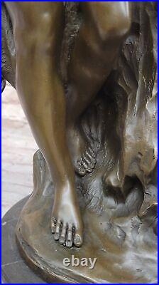 Home Office Decoration Nude Girl Washing Hair, Hand Made Bronze Statue Deal NR