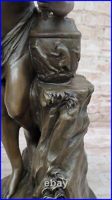 Home Office Decoration Nude Girl Washing Hair, Hand Made Bronze Statue Deal NR