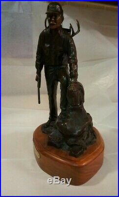 Horns, Cape & Model 70 #1/55 Cody Houston Bronze Statue Made for Winchester Read