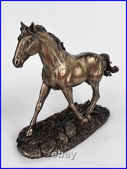 Horse Statue Figure Polystone Bronze Home Decor Made in Italy 14 cm