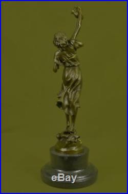 Hot Cast Gorgeous Roman Goddess Hand Made Genuine Bronze Sculpture Statue Decor
