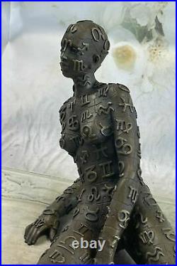 Hot Cast Hand Made Relaxed Woman By Dali Bronze Sculpture Statue Figurine Sale