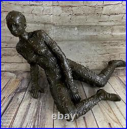 Hot Cast Hand Made Relaxed Woman By Dali Bronze Sculpture Statue Sale