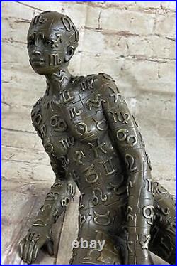 Hot Cast Hand Made Relaxed Woman By Dali Bronze Sculpture Statue Sale