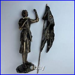 Joan of Arc Huge Statue Figure Polystone Bronze Home Decor Made in Italy 35 cm #