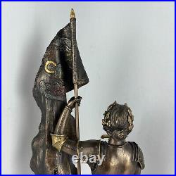 Joan of Arc Huge Statue Figure Polystone Bronze Home Decor Made in Italy 35 cm #