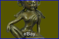 Kuan Yin, the Goddess of Compassion Hand Made Detailed Bronze Sculpture Statue