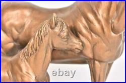 Large 15 Vintage Horse Mother & Baby Foal Statue Made by Austin Product
