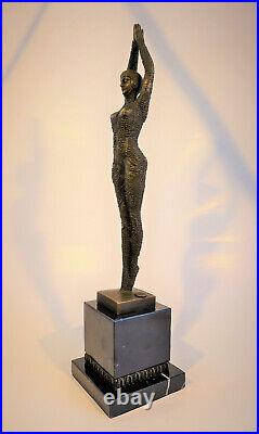 Large Bronze Statue Starfish Sign. Chiparus 47 cm Art Deco dancer decorative figure