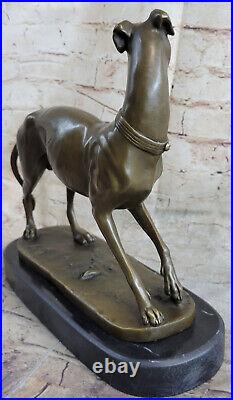 Large Greyhound Whippet Hand Made Bronze Sculpture Dog Pet Gift Home