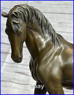 Large Hand Made Signed Miguel Lopez Known as Milo Horse Bronze Sculpture Deal