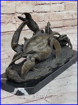 Large MUD CRAB solid brass brown bronze heavy decoration hand made Figure