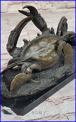 Large MUD CRAB solid brass brown bronze heavy decoration hand made Figure
