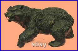 Large size Bronze American Brown Bear Statue Casting Hand Made Artwork Figurine