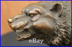 Large size Bronze American Brown Bear Statue Casting Hand Made Artwork Gift Sale