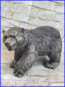 Large size Bronze American Brown Bear Statue Casting Hand Made Artwork Sale Art
