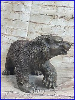 Large size Bronze American Brown Bear Statue Casting Hand Made Artwork Sale Art