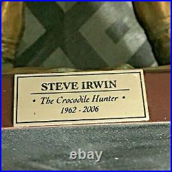 Limited Edition Steve Irwin & Crocodile Bronzed Statue 5000 Made Aussie Icon